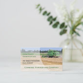 Grüner Mähdrescher Visitenkarte (Stehend Vorderseite)