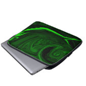 Grüner Malachitstein Laptopschutzhülle (Vorne Knopf)