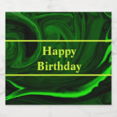 Grüner Malachitstein, personalisiert Bierflaschenetikett (Einzelnes Label)