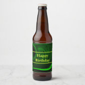 Grüner Malachitstein, personalisiert Bierflaschenetikett (Vorderseite)