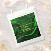 Grüner Malachitstein, personalisiert Geschenktütchen (Ausgeschnitten)