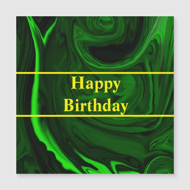 Grüner Malachitstein, personalisiert Magnetkarte (Vorderseite)