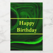 Grüner Malachitstein, personalisiert Weinetikett (Einzelnes Label)