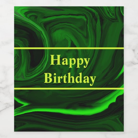 Grüner Malachitstein, personalisiert Weinetikett (Einzelnes Label)