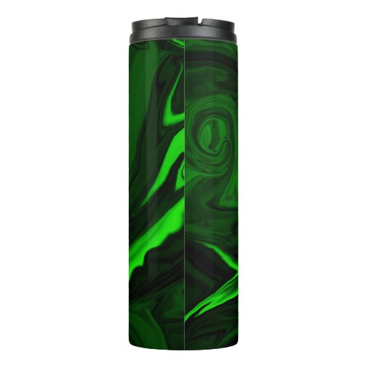 Grüner Malachitstein Thermosbecher (Rückseite)