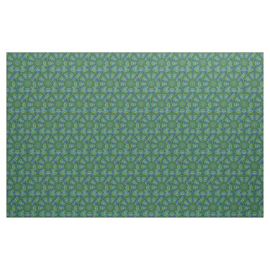 Grüner Mandala-abstraktes Gewebe Stoff (Yard (91,4 cm))