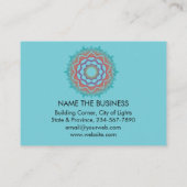 Grüner Mandala-Kunst-Yoga-Lehrer holistisch Visitenkarte (Rückseite)