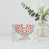 Grüner Mandala-Kunst-Yoga-Lehrer holistisch Visitenkarte (Stehend Vorderseite)