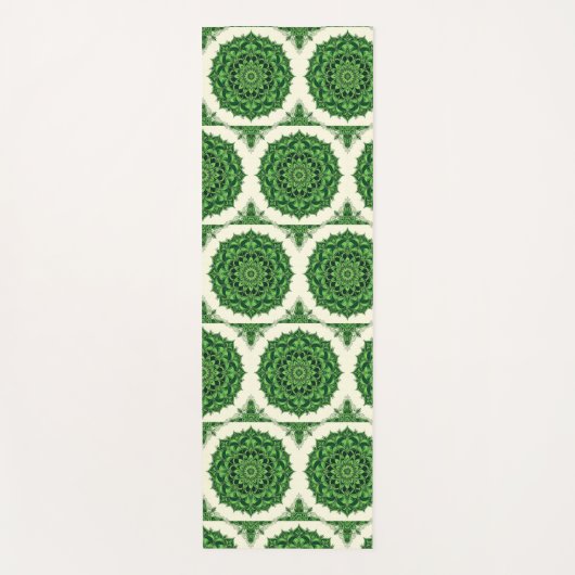 Grüner Mandala Yogamatte (Vorderseite)