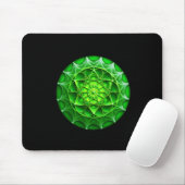Grüner Mandelbrot Schild Mousepad (Mit Mouse)
