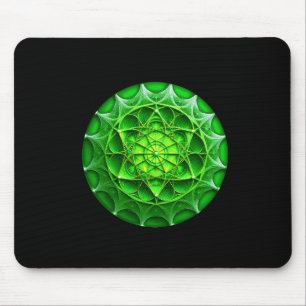 Grüner Mandelbrot Schild Mousepad