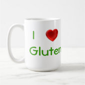 Grüner Mann-Bäckerei - i-Liebe Gluten-Tasse Kaffeetasse (Links)