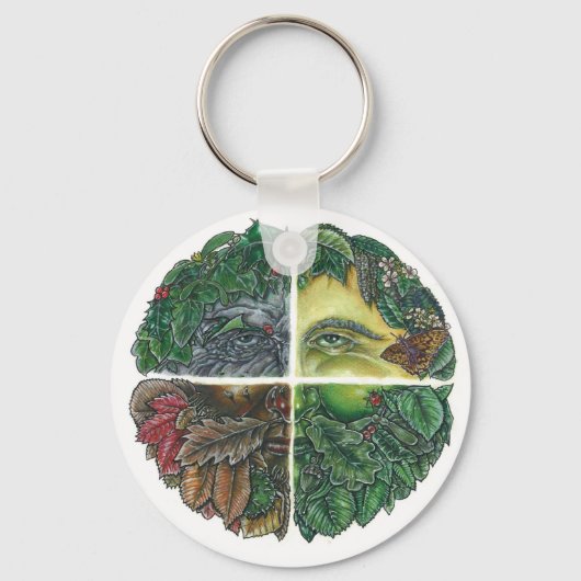 Grüner Mann der Saison Schlüsselanhänger (Vorderseite)