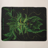 Grüner Mann Fae Blätter Schwarz Sherpadecke (Vorderseite (Horizontal))
