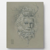 Grüner Mann mit Eichenholzbart Fotoplatte (Vorderseite)