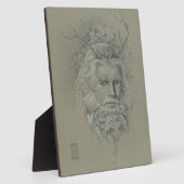 Grüner Mann mit Eichenholzbart Fotoplatte (Seite)