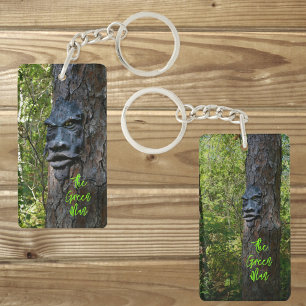 Grüner Mann Mystischer Wald Naturfotografie Schlüsselanhänger