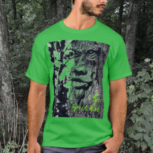 Grüner Mann Waldgeist Fotografie T-Shirt