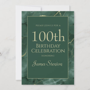 Grüner Marmor 1000. Geburtstag Einladung