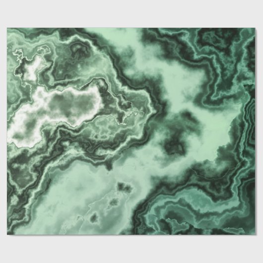 Grüner Marmor 1 Geschenkpapier (Flach)