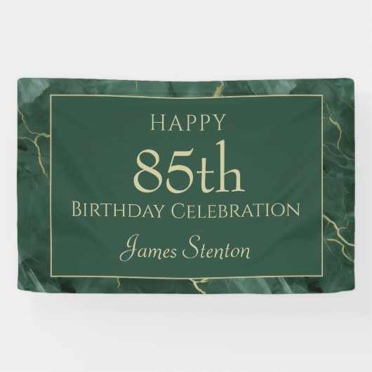 Grüner Marmor 85. Geburtstag Banner (Horizontal)