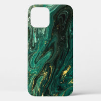 Grüner Marmor: Abstrakte Agate Ripple.