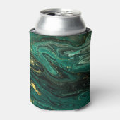 Grüner Marmor: Abstrakte Agate Ripple. Dosenkühler (Kanne Vorderseite)