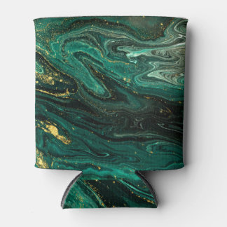 Grüner Marmor: Abstrakte Agate Ripple. Dosenkühler