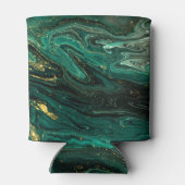 Grüner Marmor: Abstrakte Agate Ripple. Dosenkühler (Rückseite)