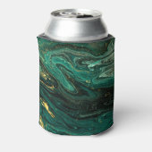 Grüner Marmor: Abstrakte Agate Ripple. Dosenkühler (Kanne Rückseite)