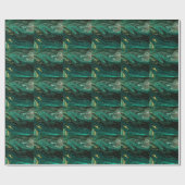 Grüner Marmor: Abstrakte Agate Ripple. Geschenkpapier (Flach)