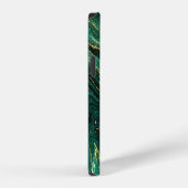 Grüner Marmor: Abstrakte Agate Ripple. iPhone Hülle (Rechte Seite)