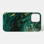 Grüner Marmor: Abstrakte Agate Ripple. iPhone Hülle (Rückseite (Horizontal))