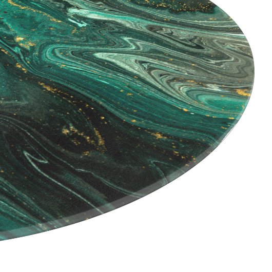 Grüner Marmor: Abstrakte Agate Ripple. Schneidebrett (Ecke)