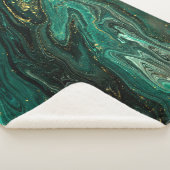 Grüner Marmor: Abstrakte Agate Ripple. Sherpadecke (3/4)