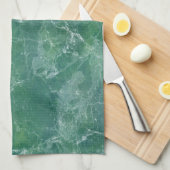 Grüner Marmor Geschirrtuch (Viertel Falte)