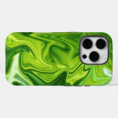 Grüner Marmor-Strudel-Abstrakt-Handyhülle Case-Mate iPhone Hülle (Rückseite (Horizontal))