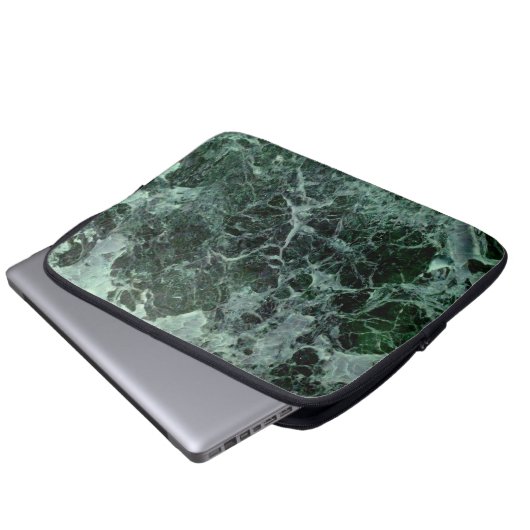 Grüner Marmorlaptopkasten Laptopschutzhülle (Vorne Knopf)