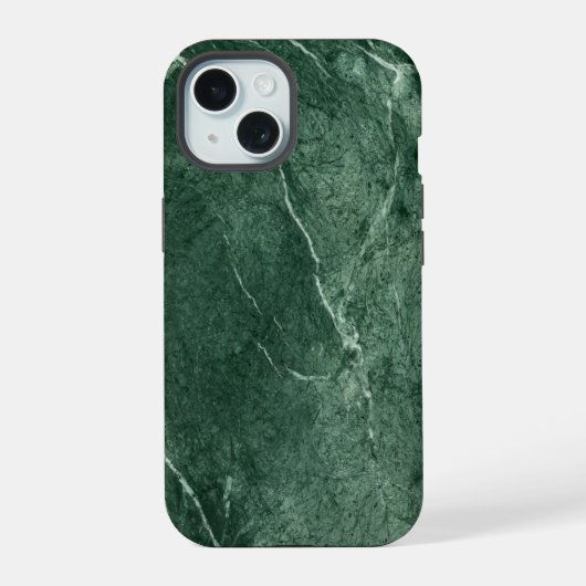 Grüner Marmortextur iPhone 15 Hülle (Rückseite)