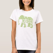 Grüner marokkanischer Elefant T-Shirt (Vorderseite)