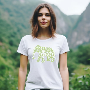Grüner marokkanischer Elefant T-Shirt