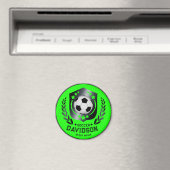 Grüner maßgeschneiderter Fußball | Personalisierte Magnet (In Situ (Geschirrspüler))