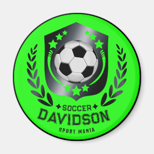 Grüner maßgeschneiderter Fußball Personalisierte Magnet