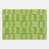 Grüner Matcha Latte Mason-Glas-Muster-Eistee Geschenkpapier Set (Vorderseite 2)