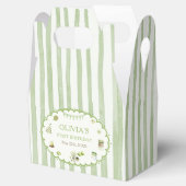 Grüner Matcha-Streifen Geburtstag Geschenkschachtel (Geöffnet)