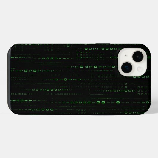Grüner Matrix-Code iPhone Hülle (Rückseite (Horizontal))