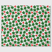 Grüner Meeple mit rotem Herzen Geschenkpapier (Flach)