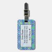 Grüner Meeresschildkröte-Gepäckanhänger Gepäckanhänger (Vorderseite vertikal)