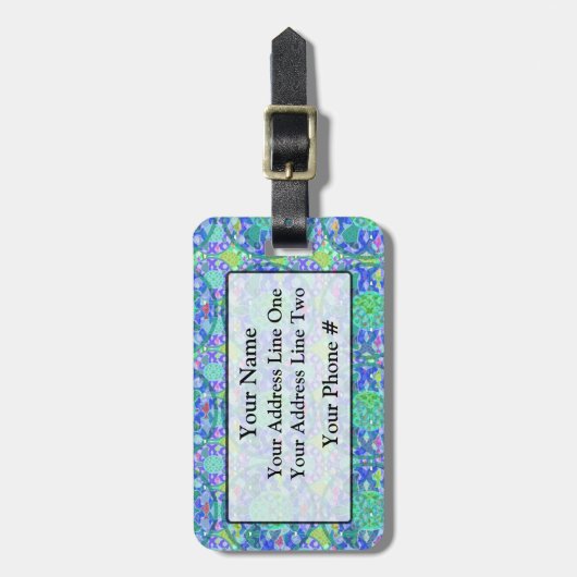 Grüner Meeresschildkröte-Gepäckanhänger Gepäckanhänger (Vorderseite vertikal)