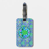 Grüner Meeresschildkröte-Gepäckanhänger Gepäckanhänger (Rückseite vertikal)